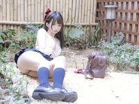 最新私拍百萬粉絲Cos簽約模特▌Nagisa魔物喵▌女子高中生の晝與夜 情趣乳夾束縛跳蛋震逼強制高潮