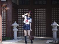 最新私拍百萬粉絲Cos簽約模特▌Nagisa魔物喵▌女子高中生の晝與夜 情趣乳夾束縛跳蛋震逼強制高潮