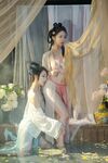 極品雙模網紅美少女火辣出鏡▌雲溪溪x奶桃▌古裝浴池嬉戲 性感肚兜誘人乳暈 濕身誘惑超寫實古代風