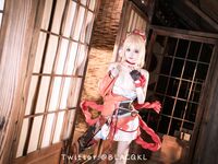 萌新推特00後露臉美少女▌白莉愛吃巧克力▌超美畫風Cos原神宵宮 可愛小蘿莉 三點全露又粉又嫩