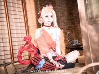 萌新推特00後露臉美少女▌白莉愛吃巧克力▌超美畫風Cos原神宵宮 可愛小蘿莉 三點全露又粉又嫩