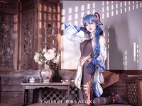 萌新推特00後露臉美少女▌白莉愛吃巧克力▌超色情Cos甘雨粉嫩凸激乳粒 嬌艷欲體粉嫩白虎色氣滿滿