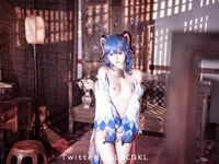 萌新推特00後露臉美少女▌白莉愛吃巧克力▌超色情Cos甘雨粉嫩凸激乳粒 嬌艷欲體粉嫩白虎色氣滿滿