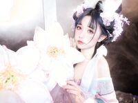 極品Cos爆機少女【喵小吉】九月新作《荷花池》古裝嬌俏美女 超干凈美鮑 高清