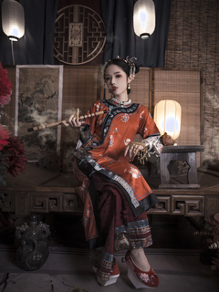 推特女神@鈦合金TiTi之高端頂級攝影系列 滿清服飾