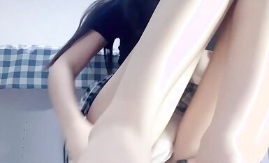 推特二次元極品美腿白虎一線天饅頭嫩比小姐姐【原味嵐一】收費私拍騷話特多各種紫薇淫語挑逗頗有擼點 (9)