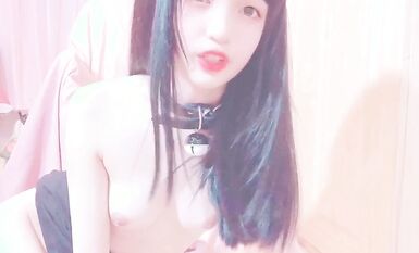 嬌嫩露臉小網紅！推特二次元卡哇伊極品妹【原野小年】粉絲群福利私拍COSER紫薇無毛粉嫩蜜穴 (3)