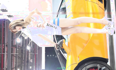 【展会走光】CAS车展模特走光车模 刁鉆摄影师 (2)