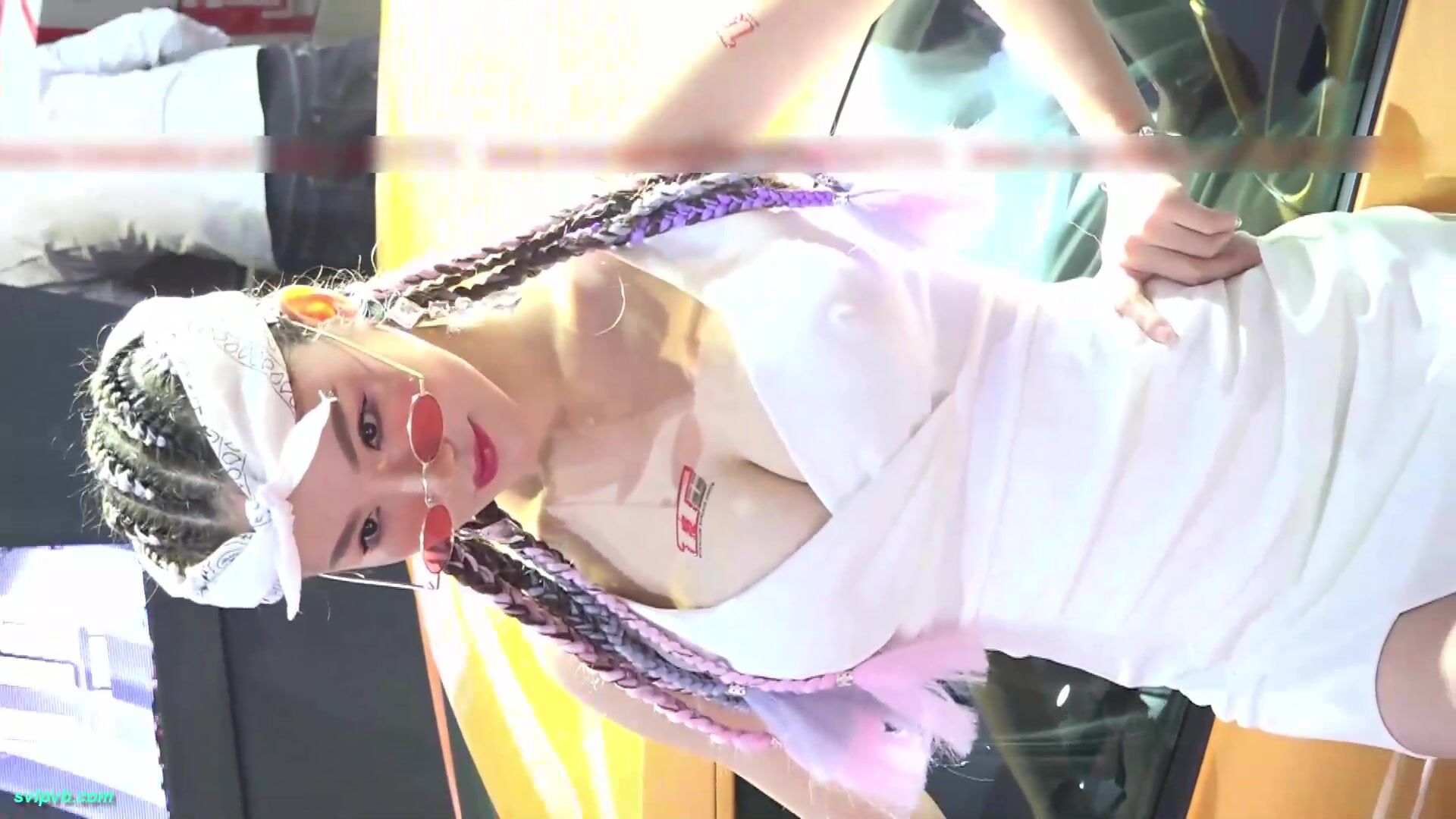 【展会走光】CAS车展模特走光车模 刁鉆摄影师 (4)