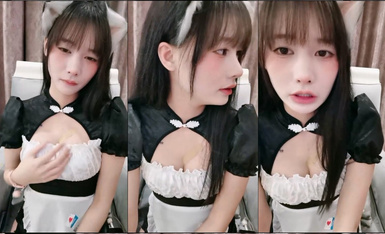 纯欲系天花板！极品甜美少女！猫耳朵女仆装，今天单人小秀，扭腰摆臀慢慢脱掉，跪沙发翘起美臀