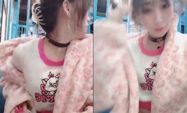 两个女主播相约吃火锅~在火锅店内露出喷水！【法西西】~ (3)