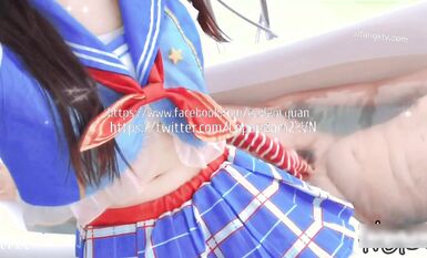 極品嬌嫩小萌妹『LepALu』極品粉嫩萌妹 藍色水手服 強制後入懟操 太嫩了 藍色水手服 (1)