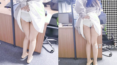 專約極品良家大神『sexydoll』-「會被同事發現的」，午休調教女同事