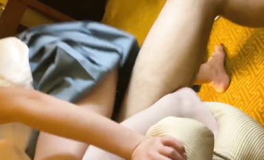 極品雙馬尾蘿莉嫩妹『LittIe』啪啪口交精彩紀實 雙馬尾JK服嫩妹蘿莉 黑絲足交 高清 (20)