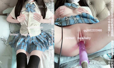 推特21萬粉極品美少女潮吹蘿莉公主【兔崽愛噴水】-小藍JK(炮機)