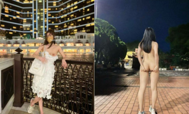 淫盪反差性感女神『退役魔法少女』露出 3P 野戰潮噴，窮人高高在上的女神 富人的肉便器玩具，外表多清純靚麗私下就多反差 (2)