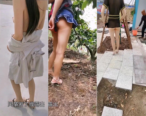 【12月無水印重磅】，推特極限露出天花板，反差婊【風箏斷了線】福利，各種戶外人前露出，勾引老頭，3P（1）