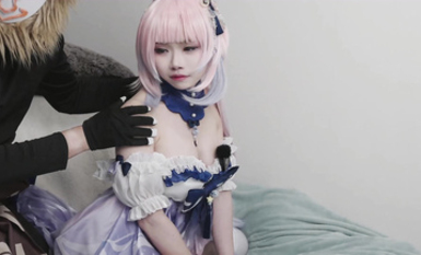 【草莓羽衣】cos原神心海啪啪_胡蘿卜插逼_1