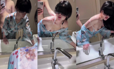 推特新晉4年綠帽美腿淫妻網黃「一個ren」《夜下名媛2》和服交際花穿上和服跪地口交，對鏡後入，沒有假雞巴舔，只好舔主人的手指