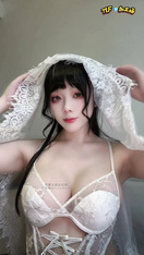 【cos 自慰 制服 黑絲..】白紗新娘