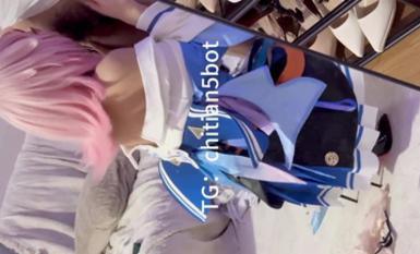 【02月最新】可鹽可甜COS抽像女菩薩【池甜chitian1】紙飛機付費福利，各種露臉手口交性愛 (2)