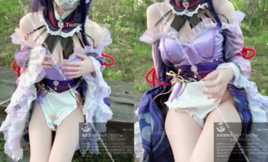 兔崽爱喷水 (tuzaibaby ) 雷電將軍  邊走邊噴  炮機噴水