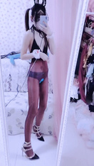 快手清溪 快手付費定製 長腿翹臀 爆菊彈力插高潮噴水 (7)