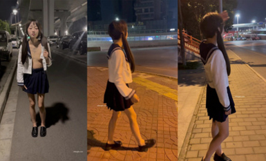 極品美女戶外露出 (4)