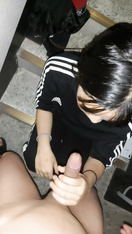 韓國大叔偷拍韓國援交小妹的口交藝術：年輕美眉的口技高超，精液噴發瞬間，令人難以忘懷 (5)