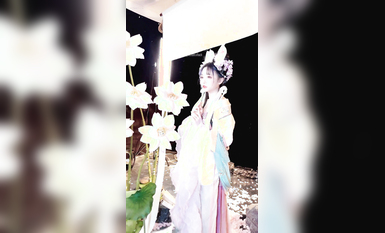 極品Cos爆機少女【喵小吉】九月新作《荷花池》古裝嬌俏美女 超干凈美鮑 高清 (3)